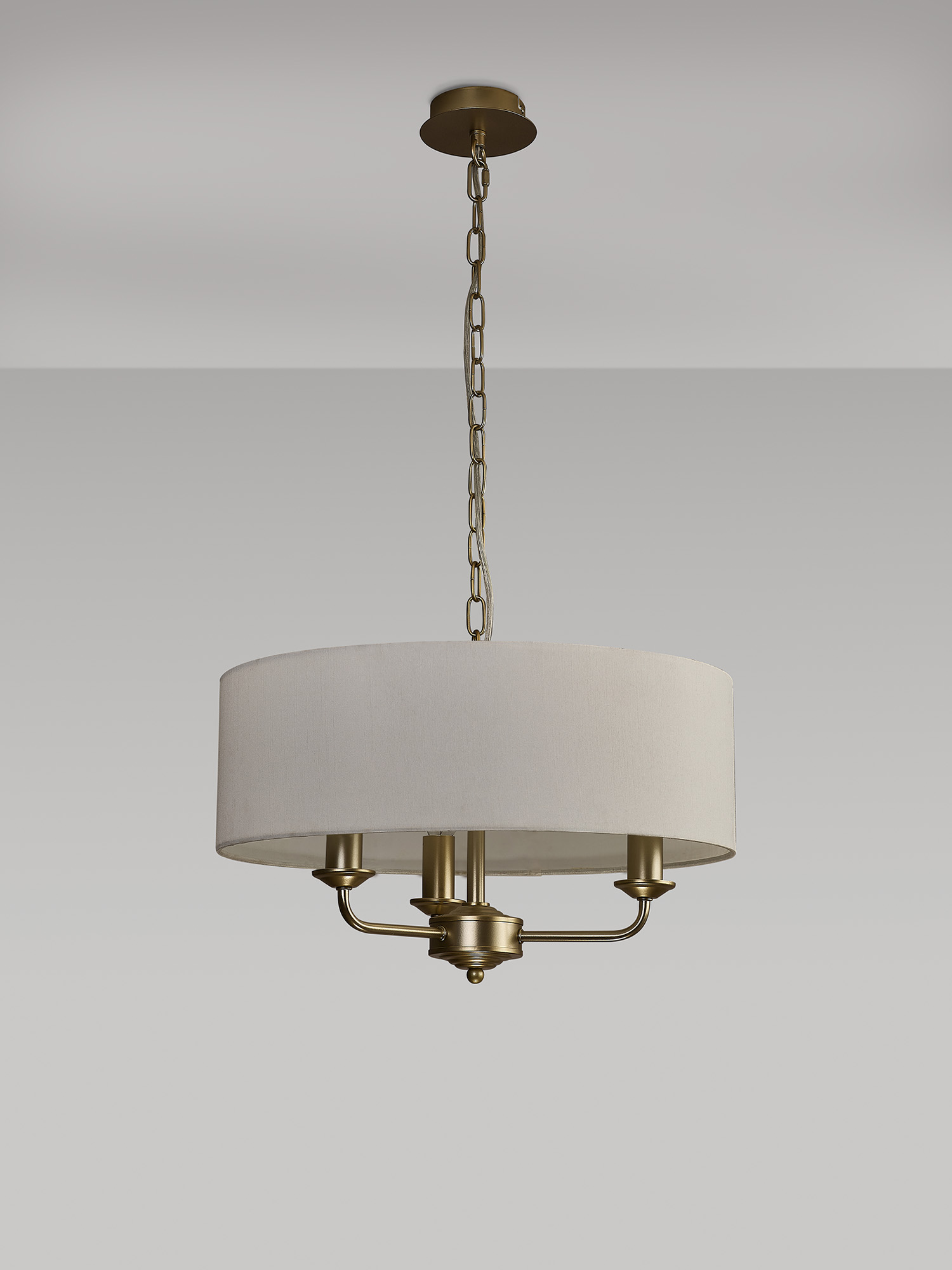 Banyan 45cm 3 Light Pendant Champagne Gold, White DK0941  Deco Banyan